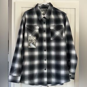 Dixxon flannel company the imperial size XL black white plaid